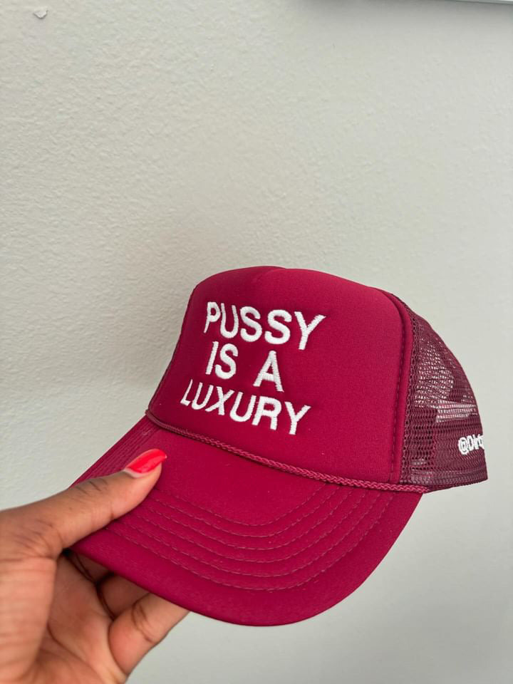 Pussy Is A Luxury Hat - Burgundy